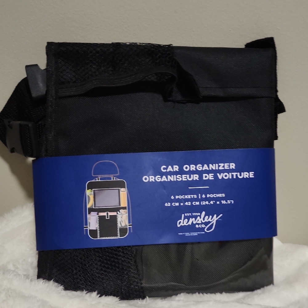 Set of 2 car organizers for car black